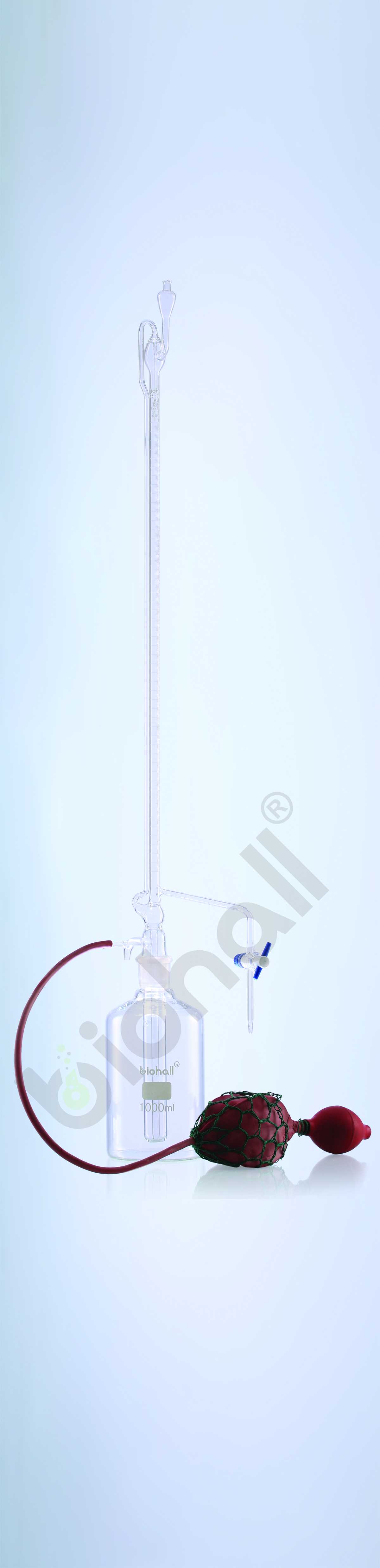 Automatic Burette With PTFE Needle, Individual Certified, Class-AS (Clear Glass)